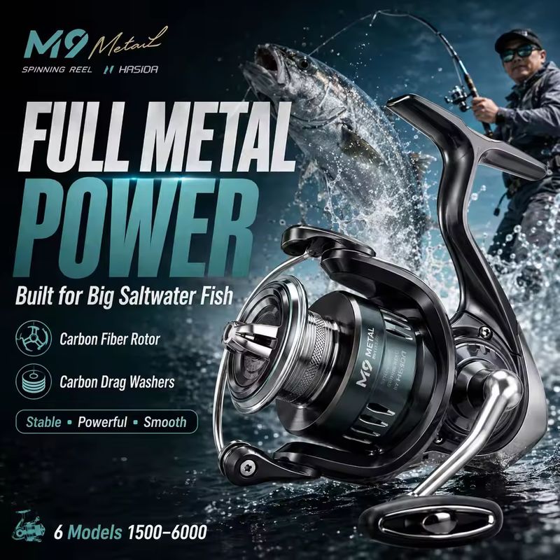 Reel Pancing Spinning HASIDA M - Freshwater Line ulasan dan harga