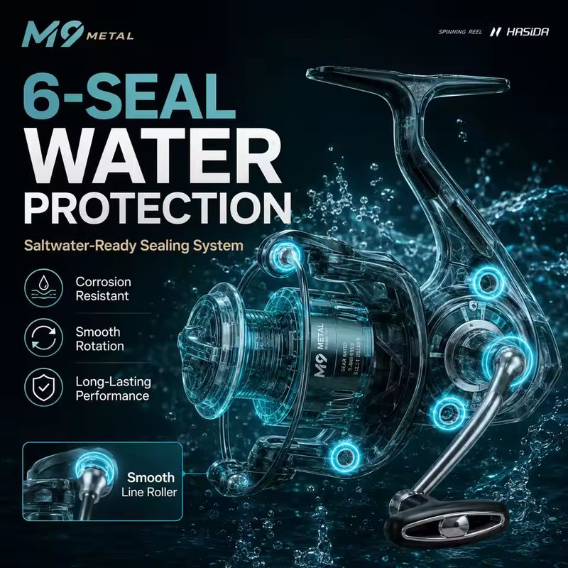Reel Pancing Spinning HASIDA M - Freshwater Line ulasan dan harga